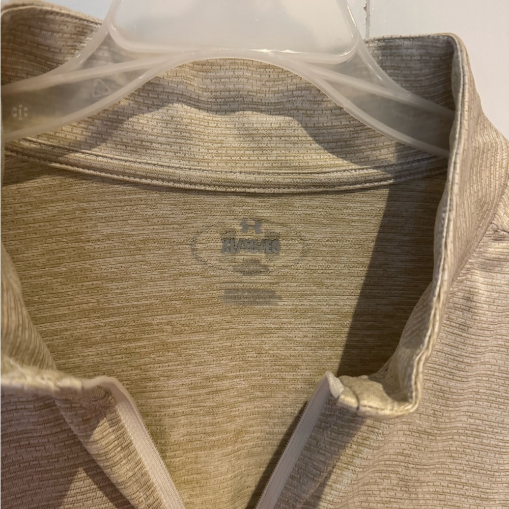Under Armour Beige Quarter-Zip Pullover-XL - Picture 2 of 5